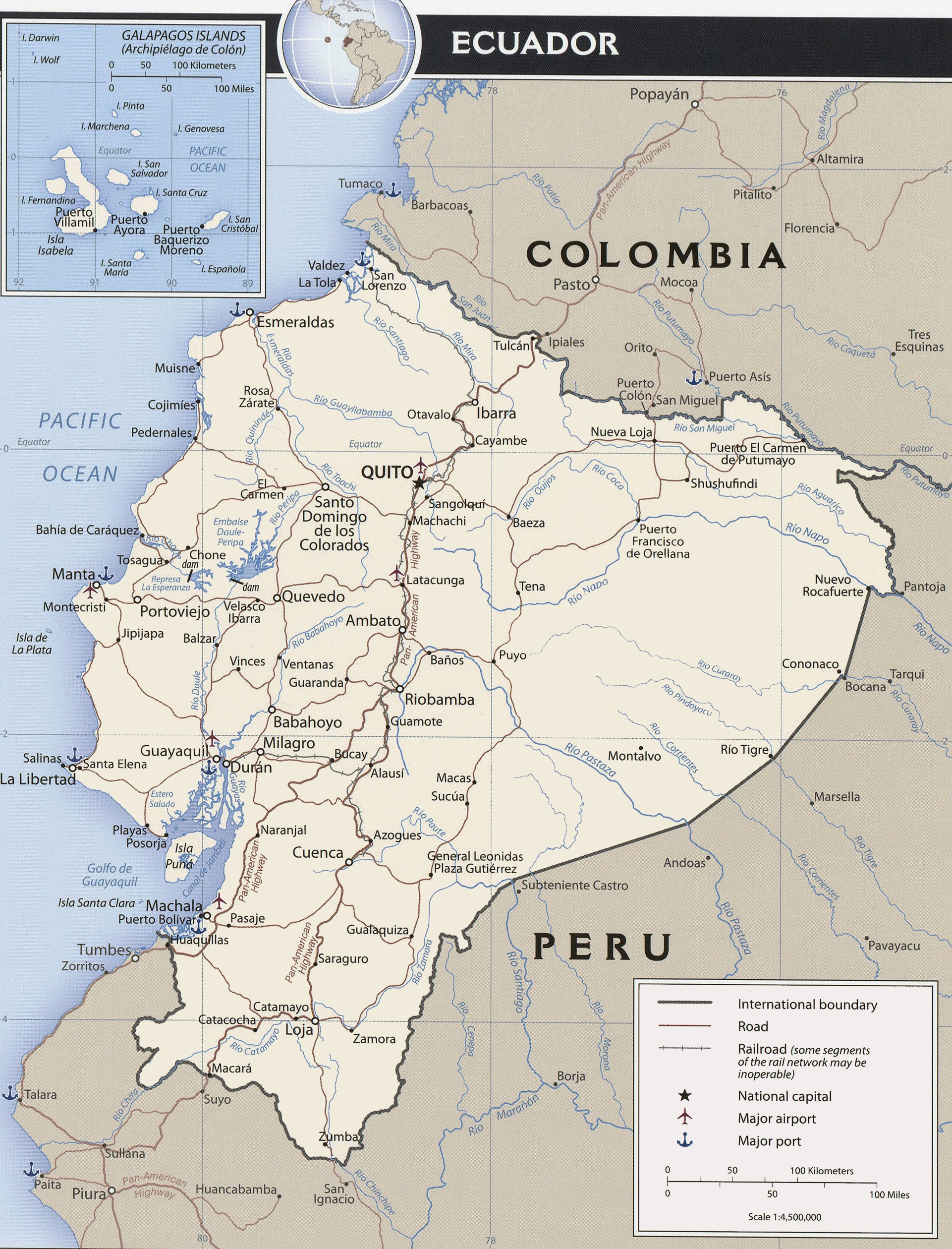 Printable Map Of Ecuador - Printable Word Searches