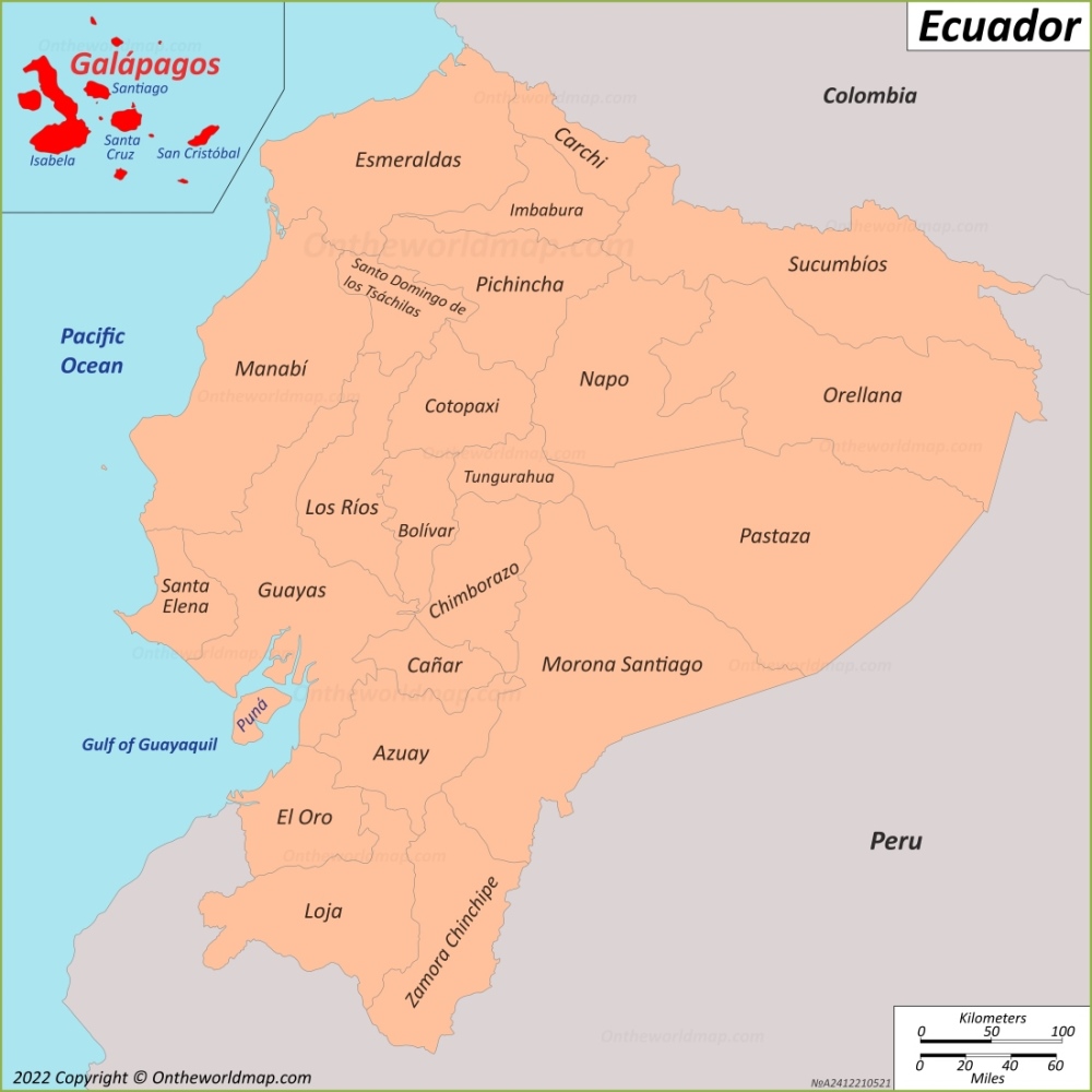 Galápagos Location On The Ecuador Map