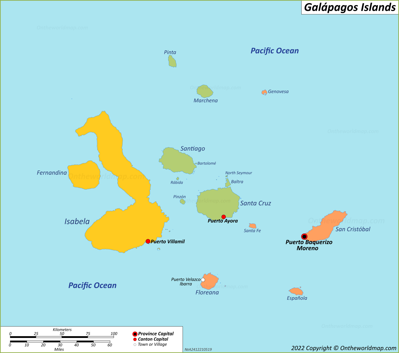 Map of Galápagos