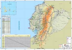 Large detailed road map of Ecuador