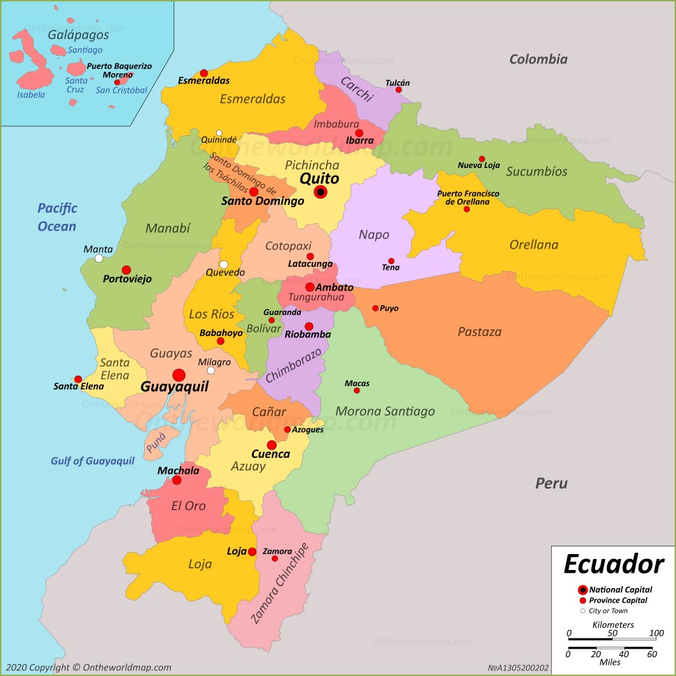 Ecuador Map | Detailed Maps of Republic of Ecuador