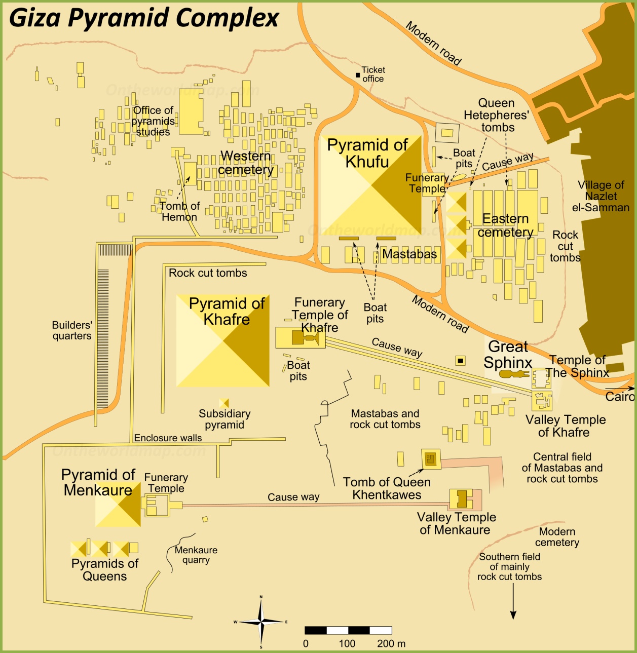 Giza Pyramid Complex Map