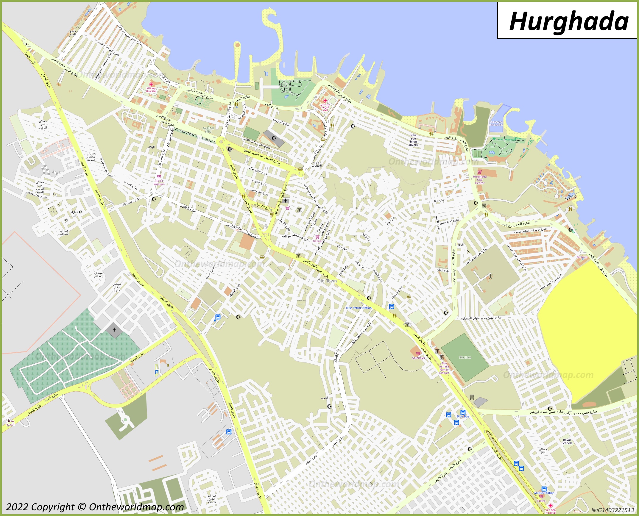Hurghada Old Town Map