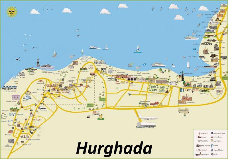 Hurghada Tourist Map