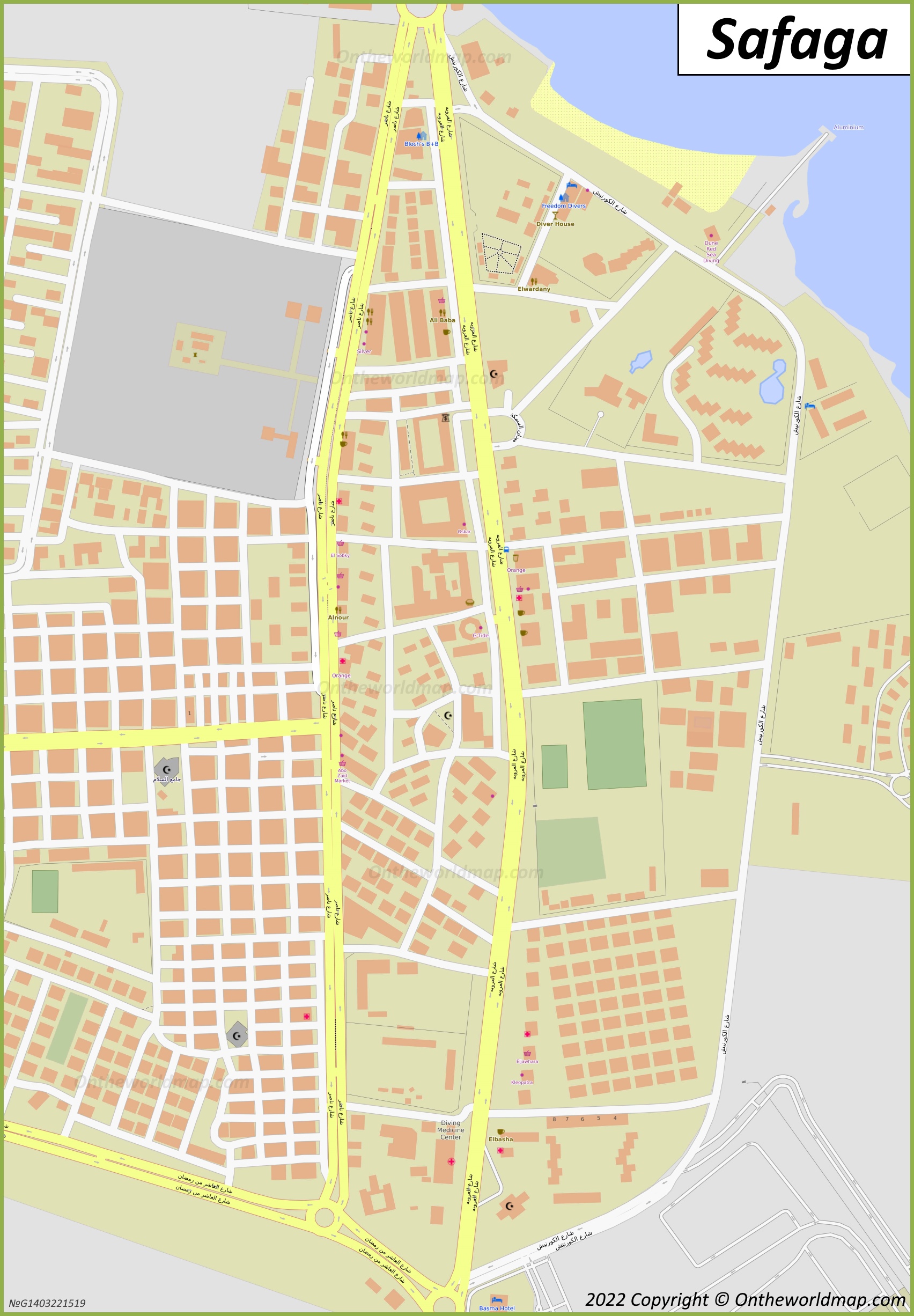 Safaga Town Centre Map