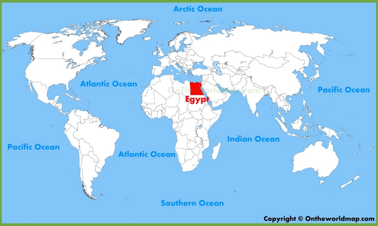 Egypt location on the World Map 