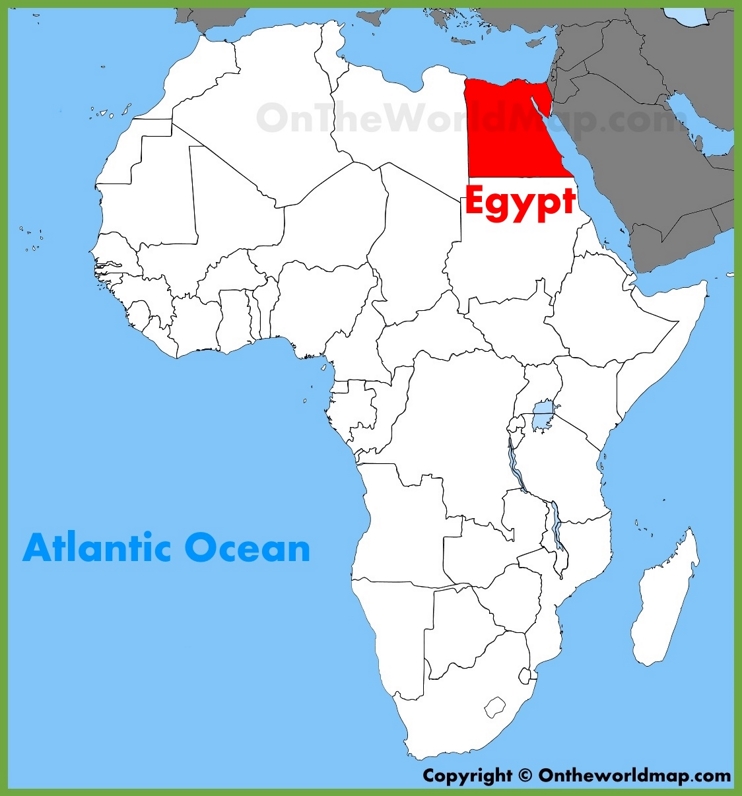 Egypt location on the Africa map
