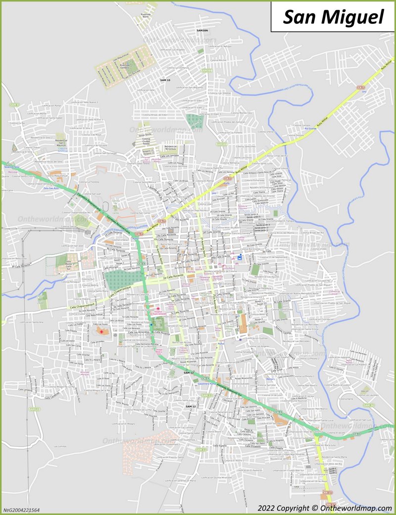 San Miguel Map | El Salvador | Detailed Maps of San Miguel