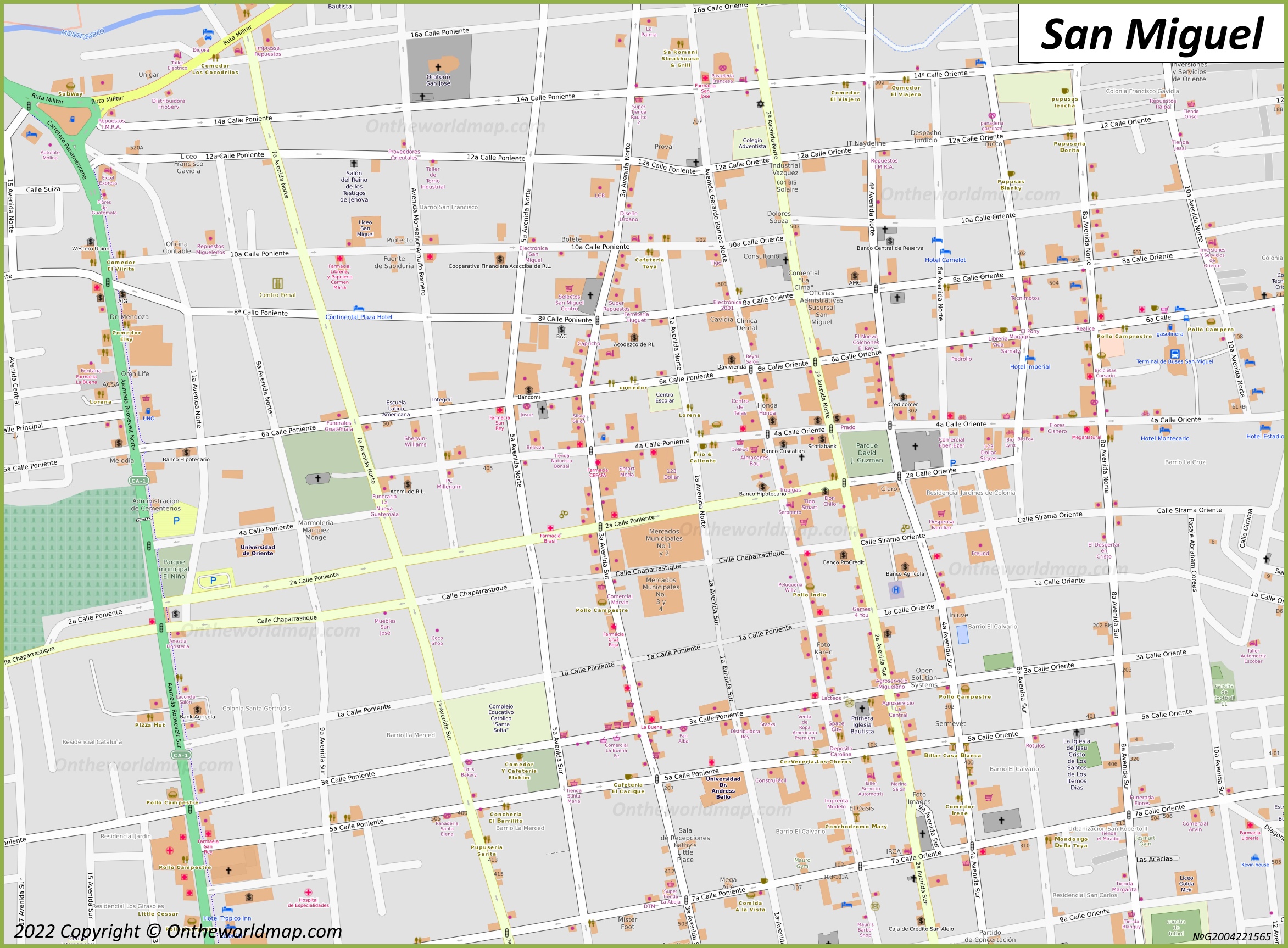 San Miguel City Centre Map