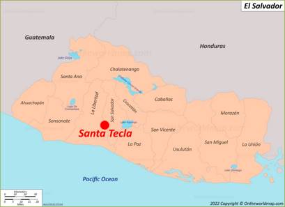 Santa Tecla Location Map