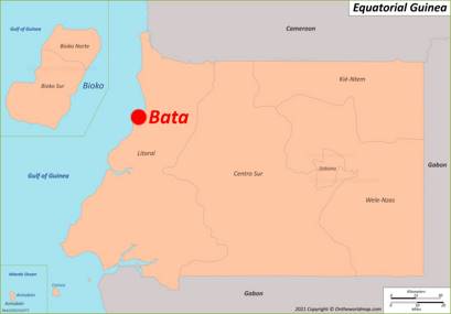 Bata Map Equatorial Guinea Detailed Maps Of Bata   Bata Location On The Equatorial Guinea Map Min 