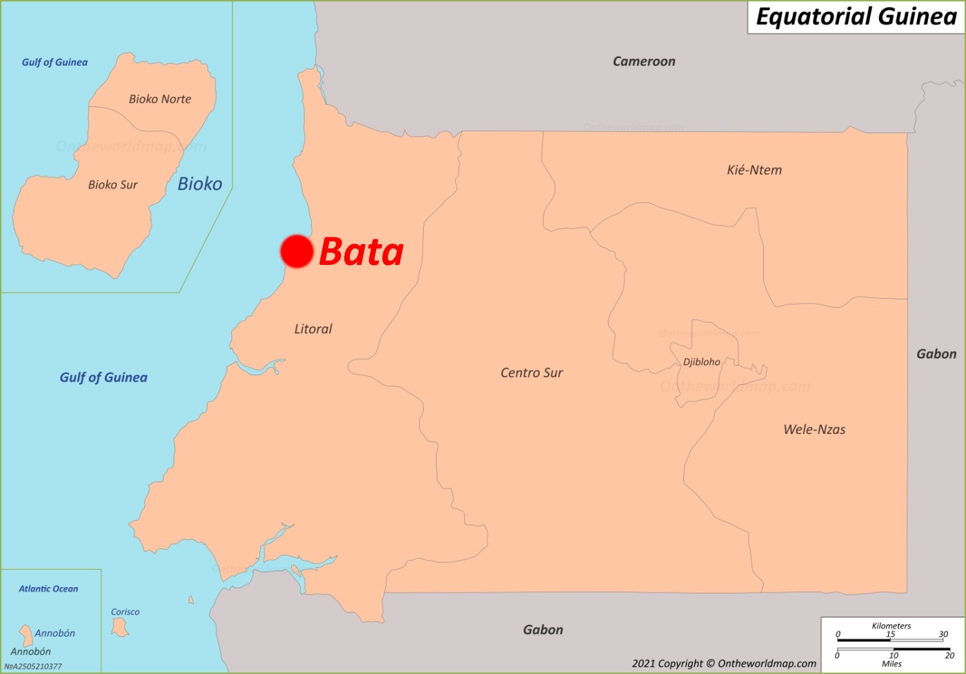 Bata Location Map