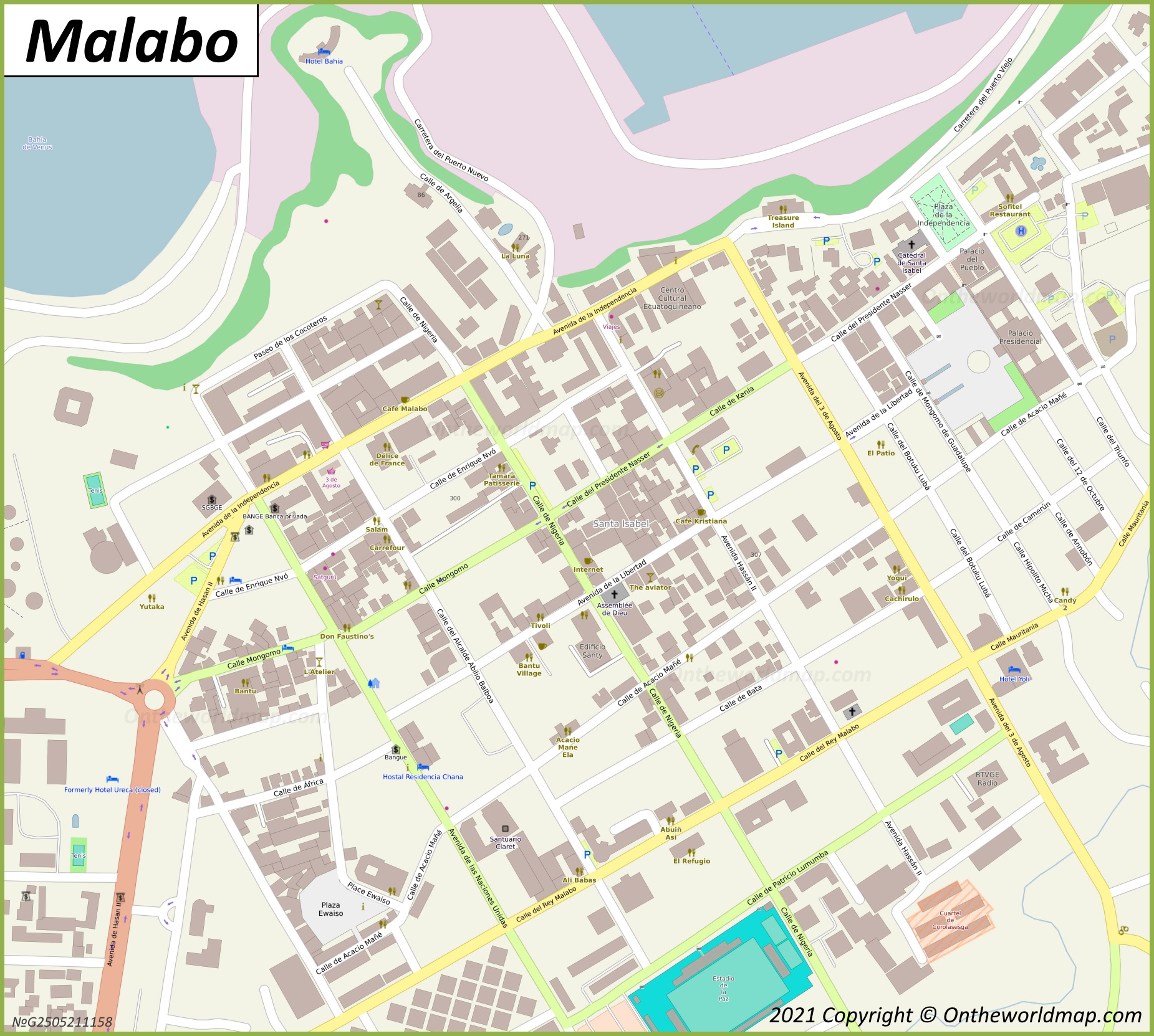 Malabo City Center Map