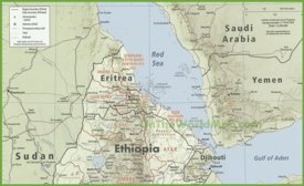 Eritrea political map