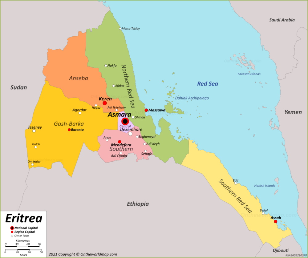  Eritrea  Map  Detailed Maps  of State of Eritrea 