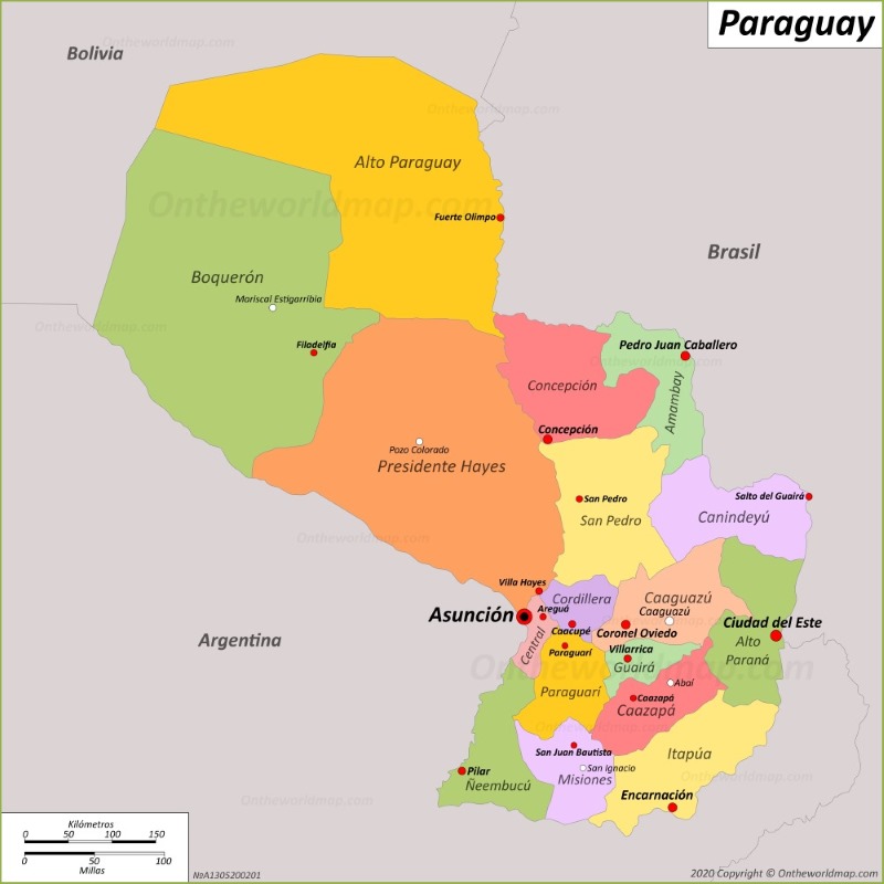 Mapa de Paraguay