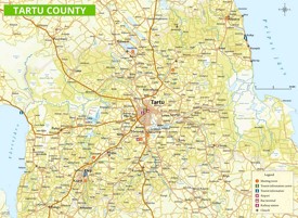 Tartu area road map