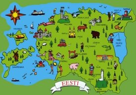 Estonia tourist map