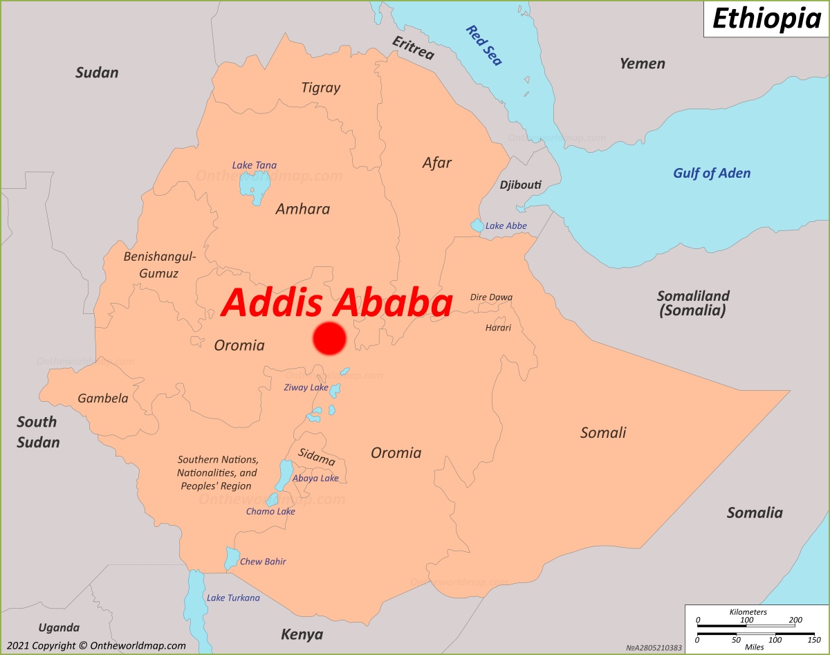 Addis Ababa Location Map