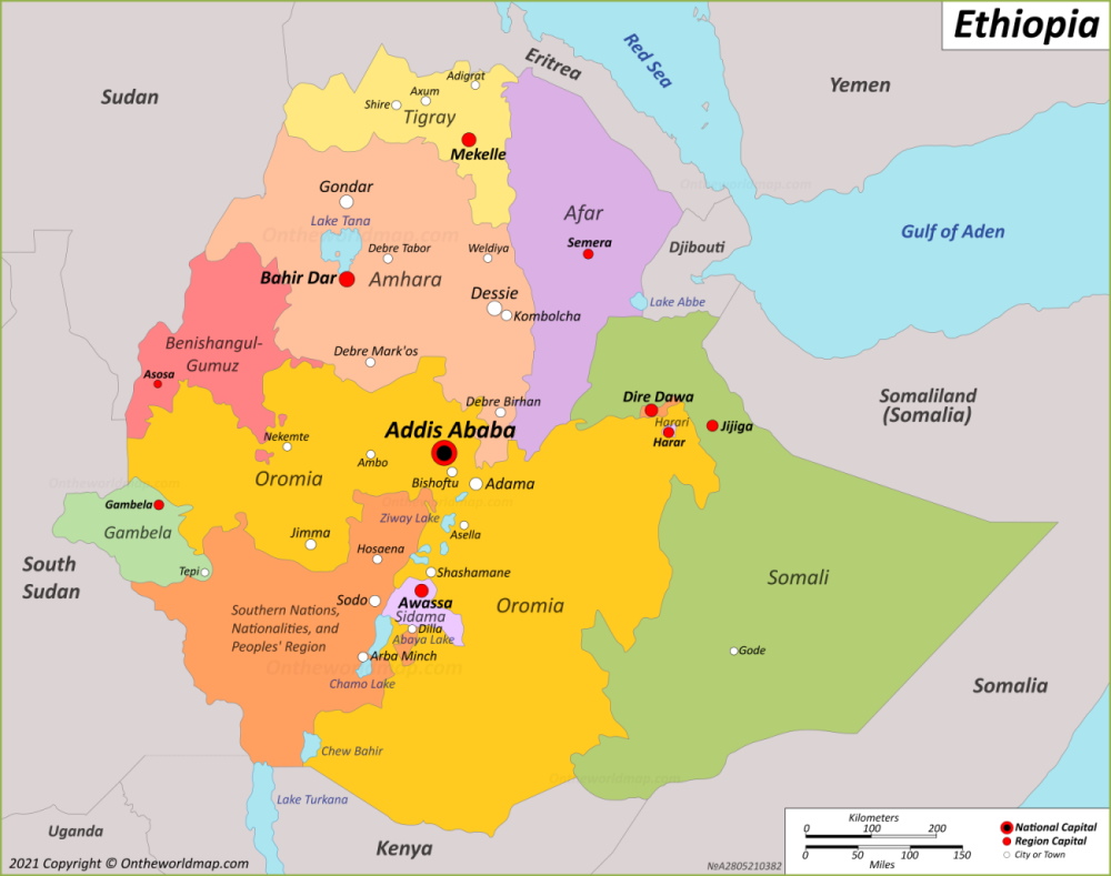 Ethiopia Map Detailed Maps Of Federal Democratic Republic Of Ethiopia   Map Of Ethiopia 1000 