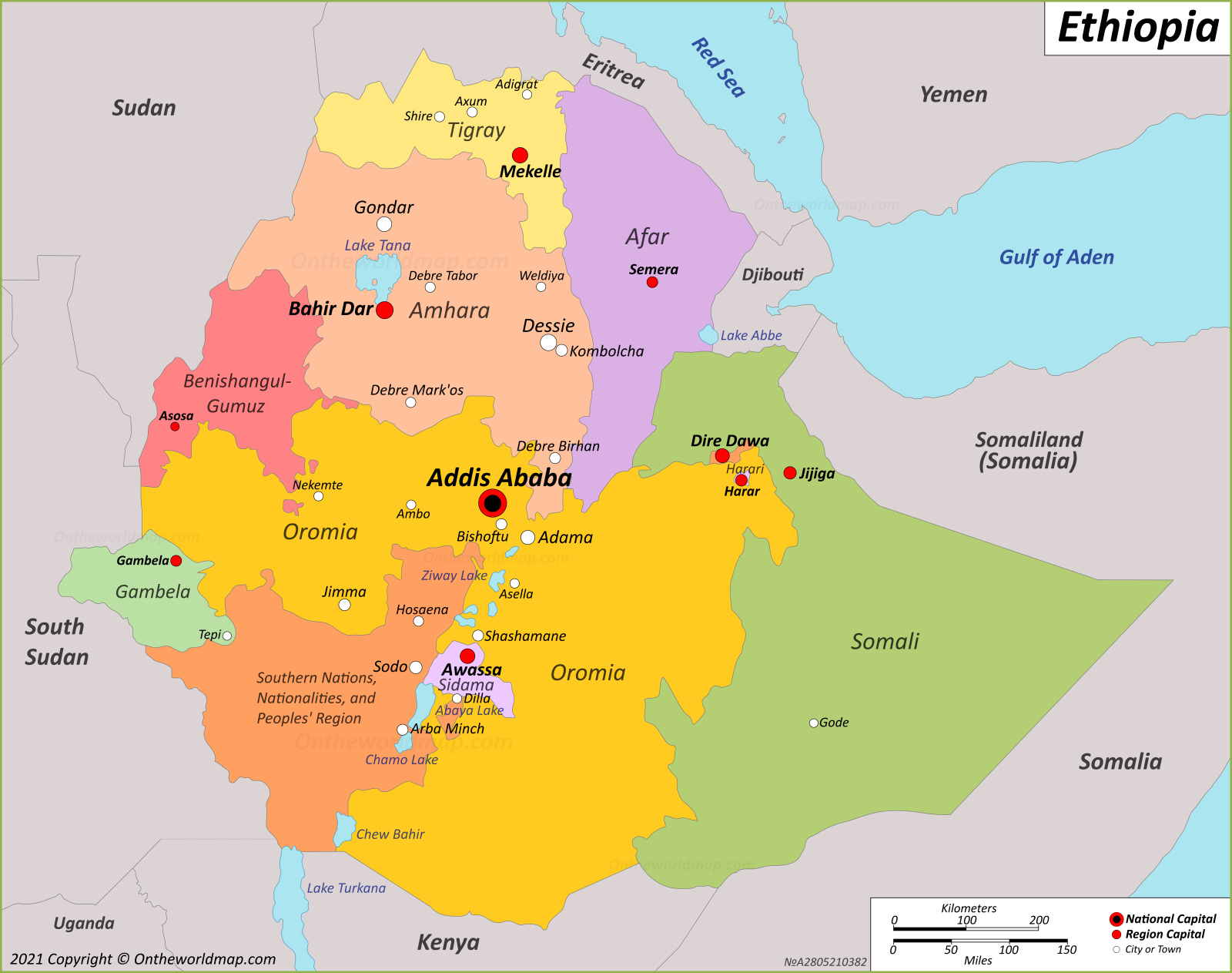 Ethiopia Map Detailed Maps of Federal Democratic Republic of Ethiopia