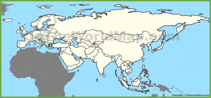 Blank map of Eurasia