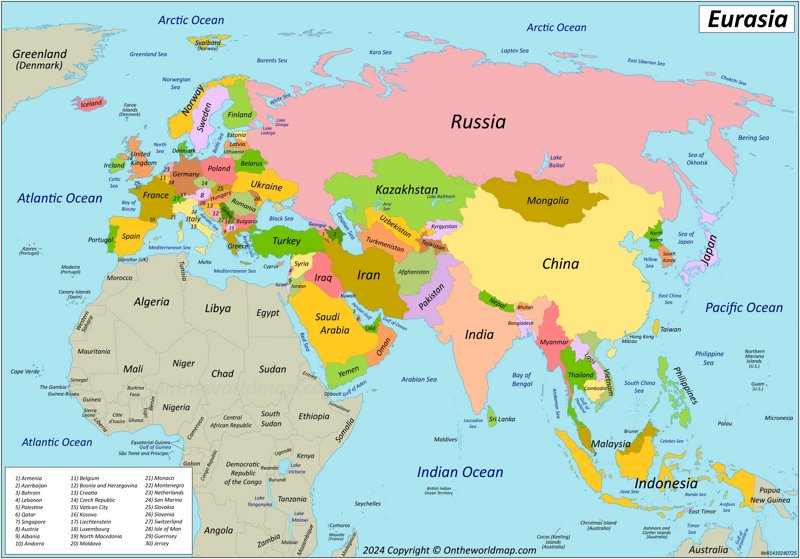 Map of Eurasia