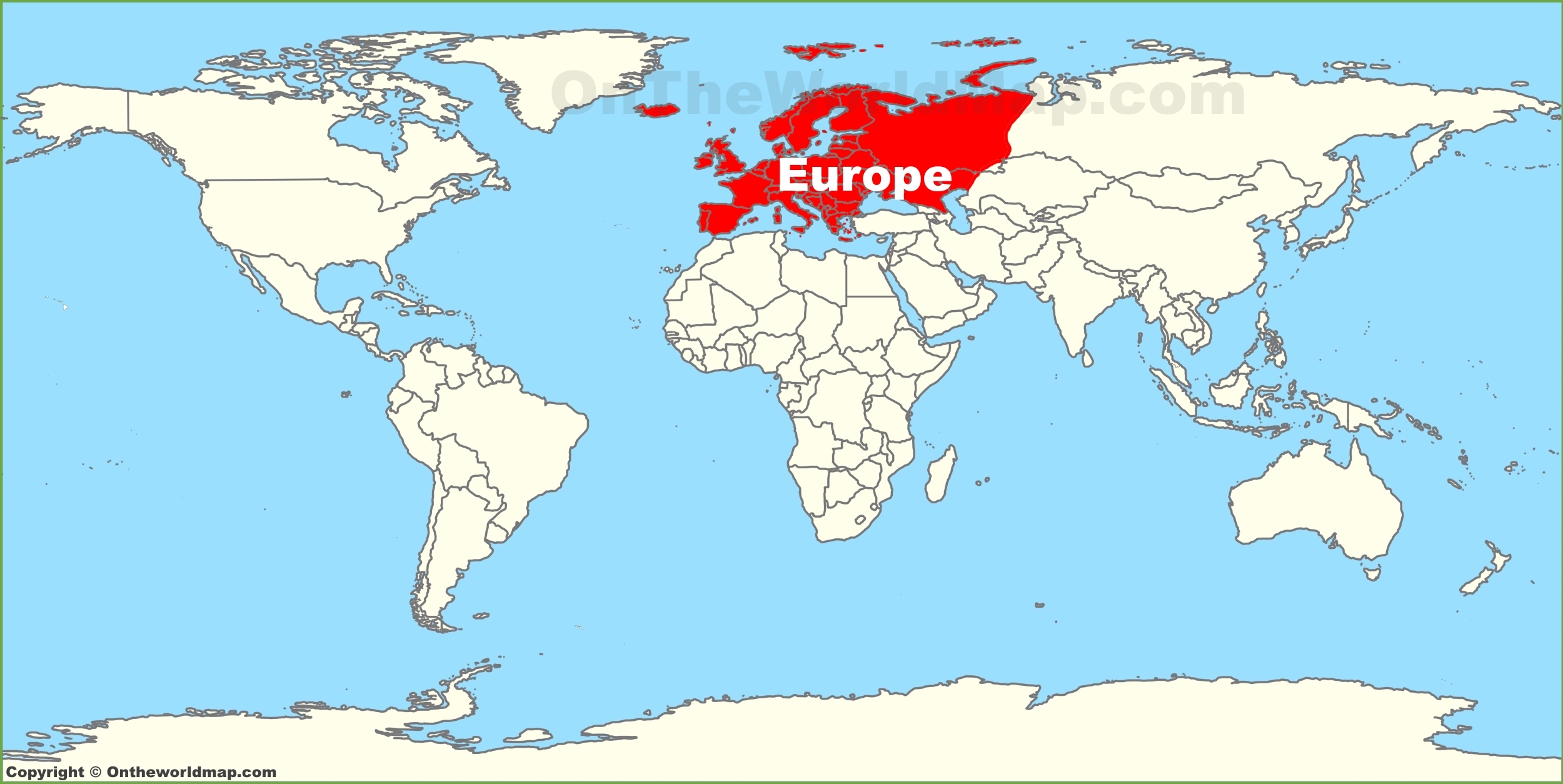 Where Is Europe On The Map Europe Location On The World Map