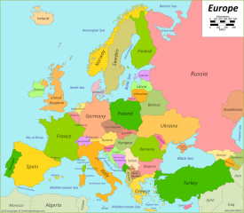 Political map of Europe