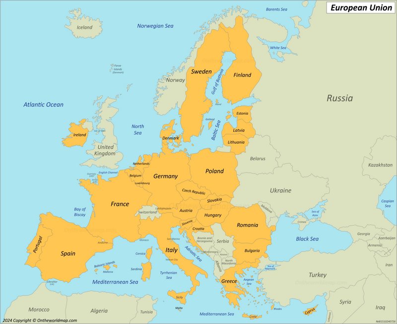 Map of the European Union