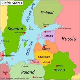 Map of the Baltic States