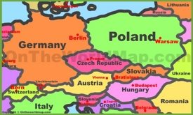 Mappa dell'Europa centrale