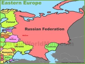 Mappa dell'Europa orientale
