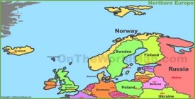 Mapa del Norte de Europa