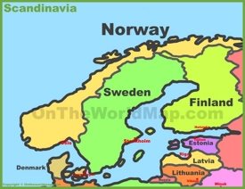 Mappa della Scandinavia