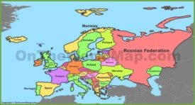 Mappa politica dell'Europa