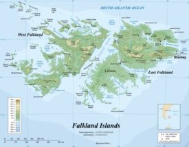 Large detailed map of Falkland Islands