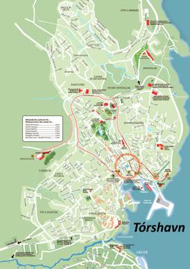 Map of Hotels and Attractions in Torshavn