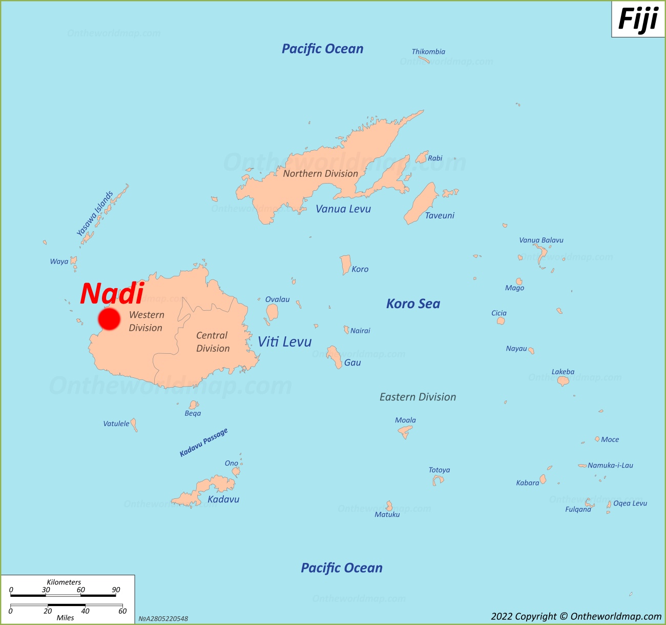 Nadi Map Fiji Detailed Maps Of Nadi Town