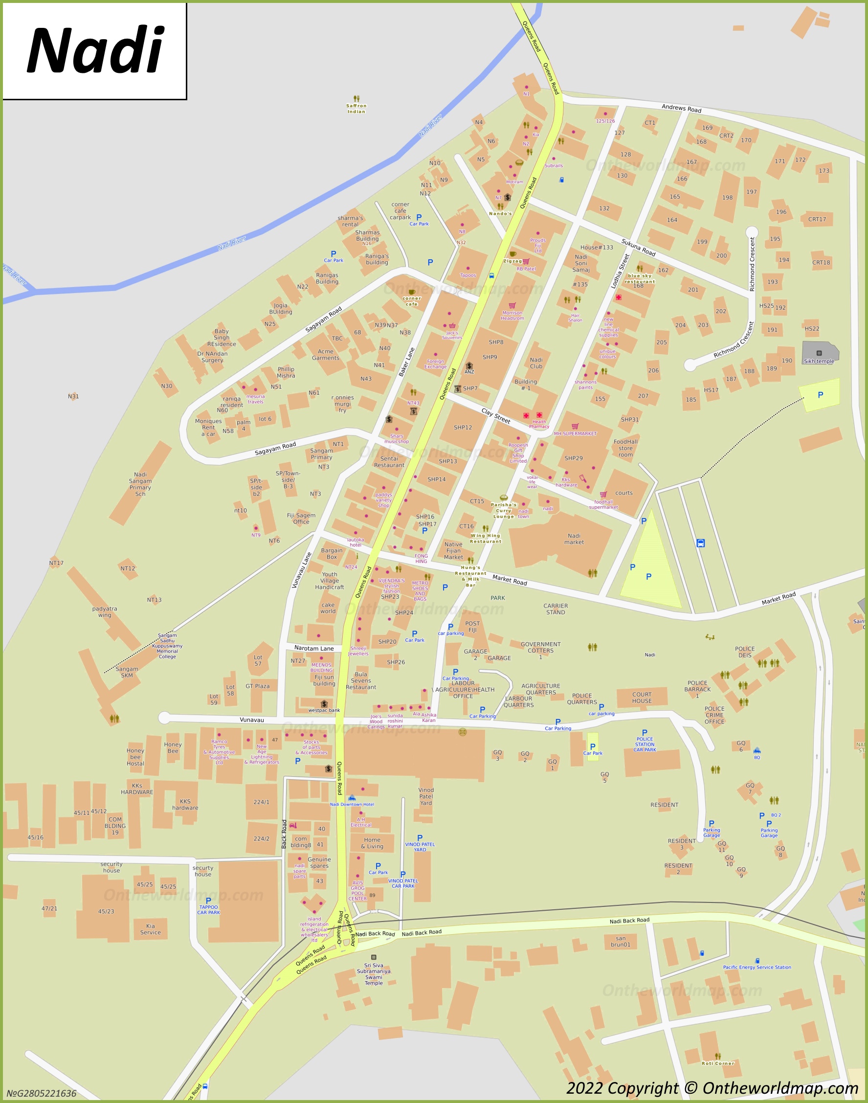 Nadi Town Centre Map