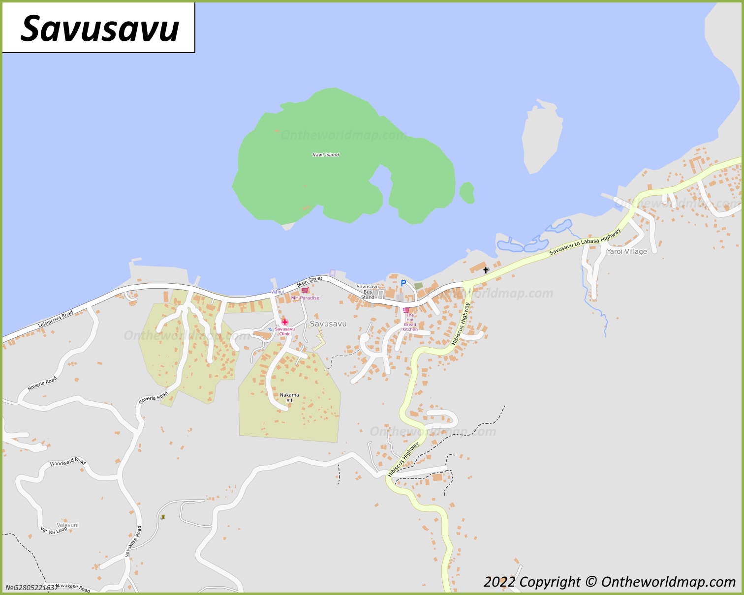 Map of Savusavu