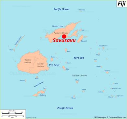 Savusavu Location Map
