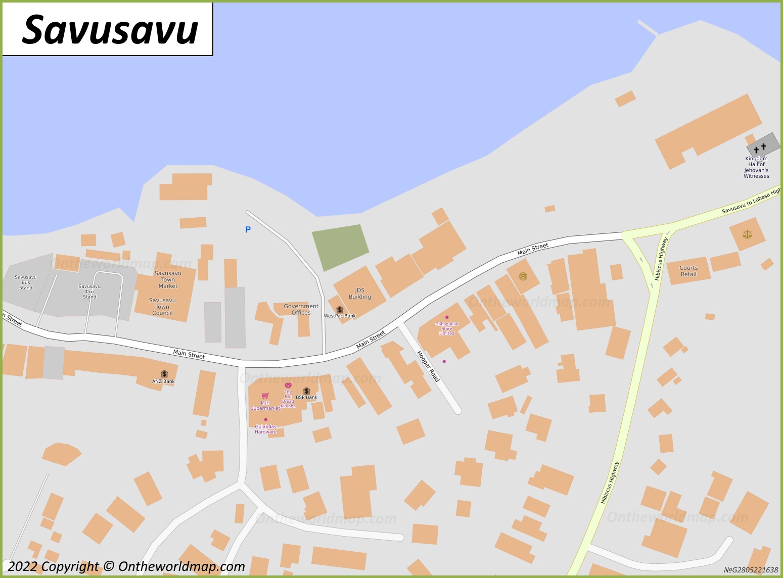 Savusavu Town Centre Map