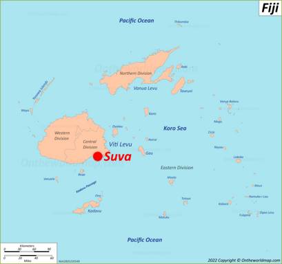 Suva Location Map