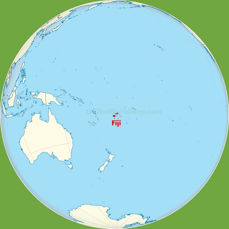 Fiji location on the Polynesia and Melanesia map