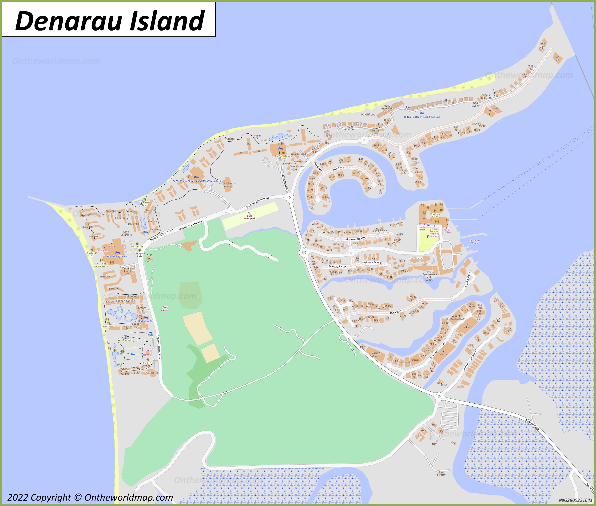 Map of Denarau Island
