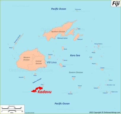 Kadavu Island Location Map