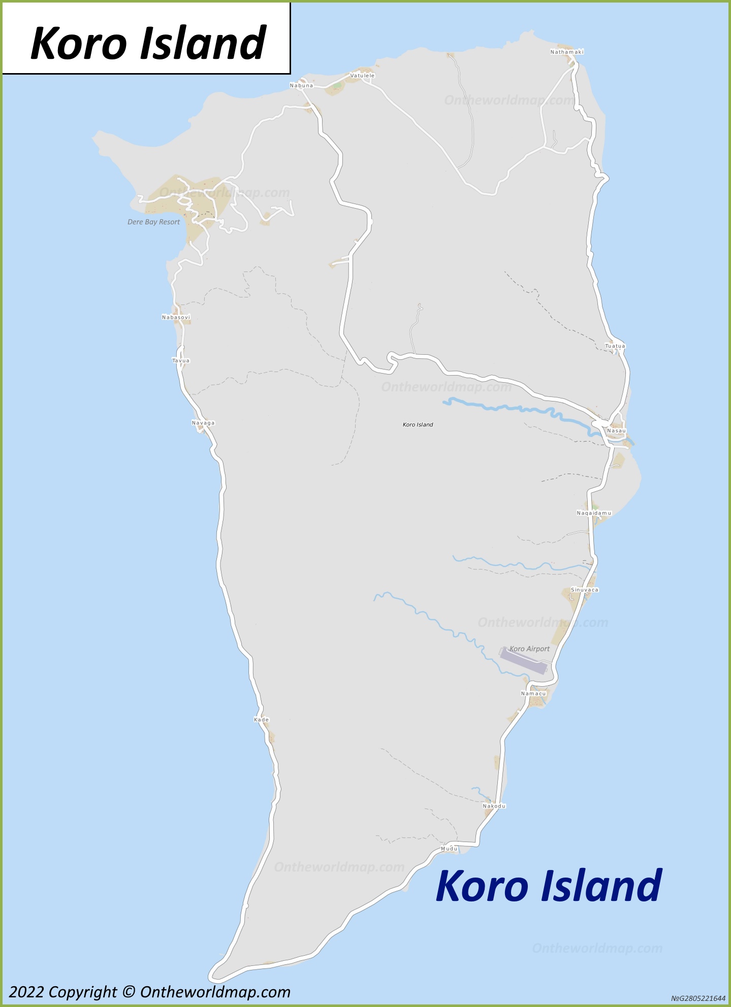 Map of Koro Island