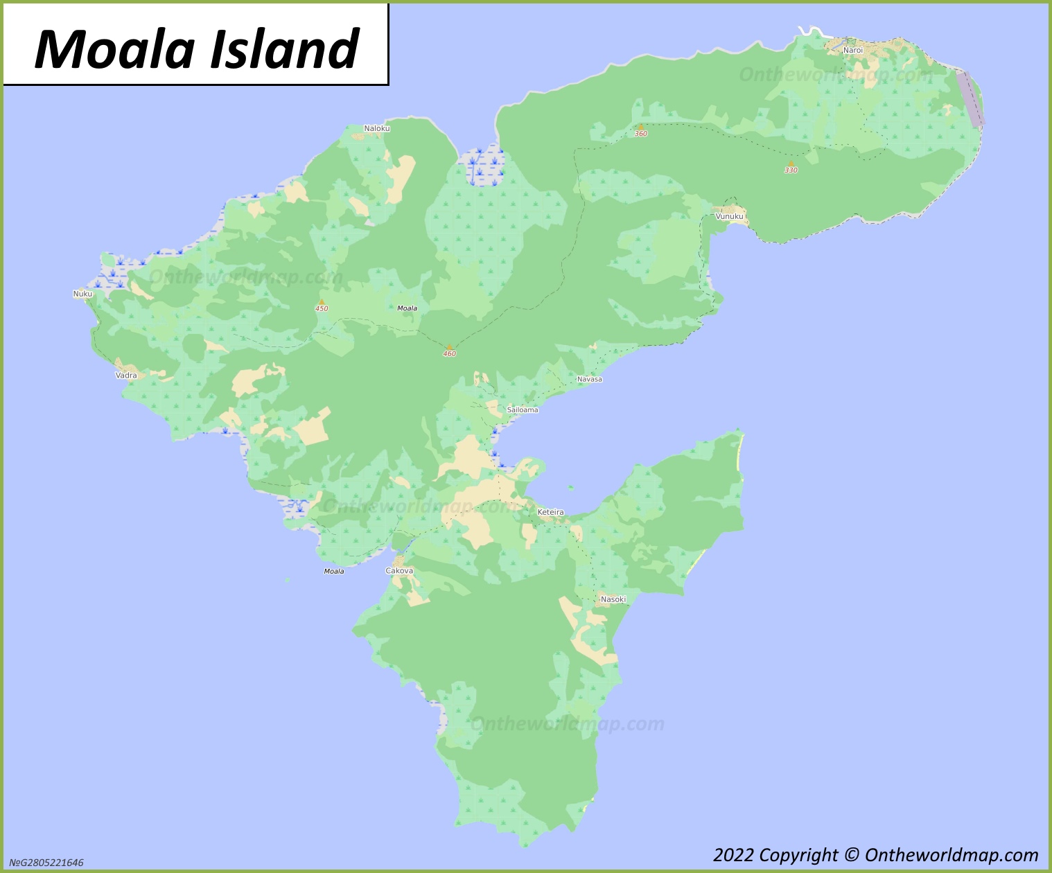 Map of Moala Island