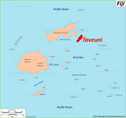 Taveuni Island Location Map